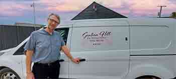 Jerry at Gentian Hill Pet Hotel with our Pet Taxi